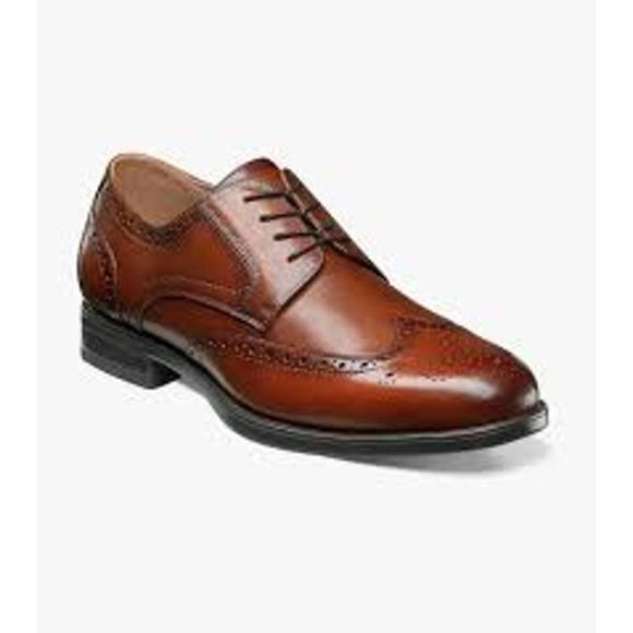 FLORSHEIM MIDTOWN  Wingtip Oxford, men, casual, loafer cognac size 14D NWOB - Picture 1 of 11